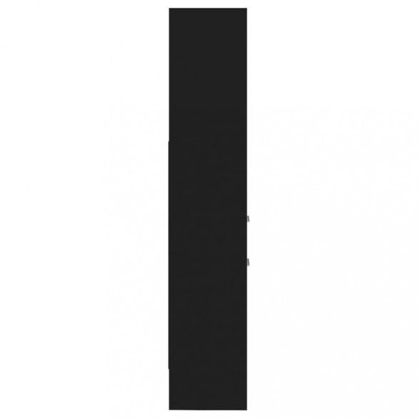 fekete szerelt fa könyvszekrény 40 x 35 x 180 cm