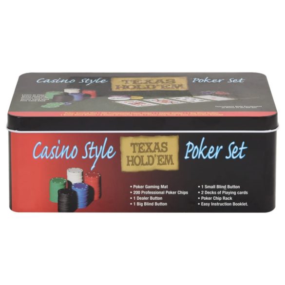 200 db-os pókerzsetonkészlet 4 g