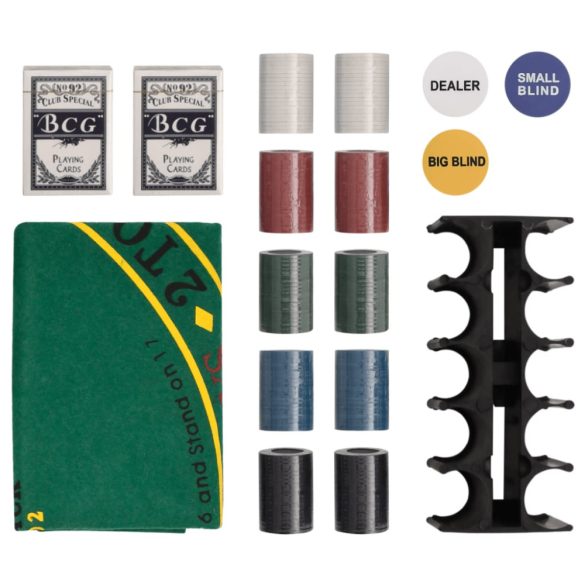 200 db-os pókerzsetonkészlet 4 g