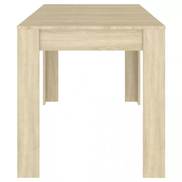 sonoma tölgy színű szerelt fa étkezőasztal 140 x 74,5 x 76 cm