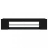 fekete TV-szekrény LED-lámpákkal 135 x 39 x 30 cm
