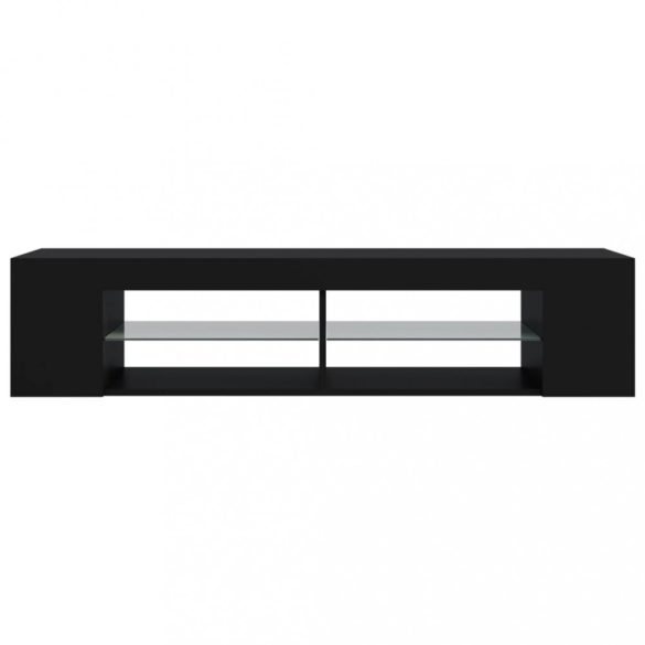 fekete TV-szekrény LED-lámpákkal 135 x 39 x 30 cm