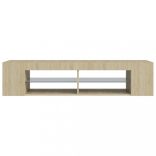 sonoma tölgy színű TV-szekrény LED-lámpákkal 135 x 39 x 30 cm