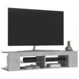 betonszürke TV-szekrény LED-lámpákkal 135 x 39 x 30 cm
