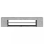 betonszürke TV-szekrény LED-lámpákkal 135 x 39 x 30 cm