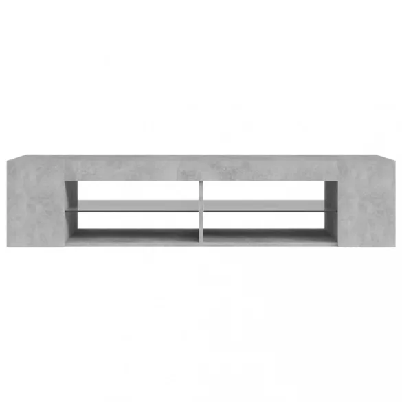 betonszürke TV-szekrény LED-lámpákkal 135 x 39 x 30 cm