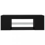 fekete TV-szekrény LED lámpákkal 90 x 39 x 30 cm