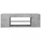 betonszürke TV-szekrény LED lámpákkal 90 x 39 x 30 cm