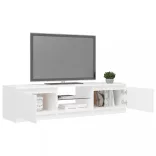 fehér TV-szekrény LED lámpákkal 140 x 40 x 36 cm