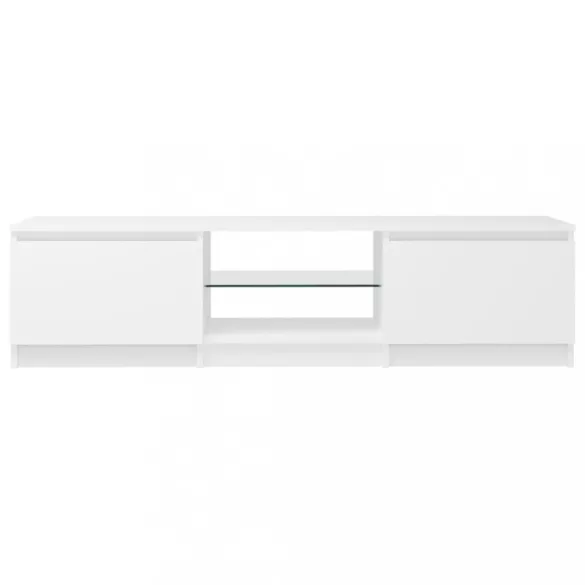 fehér TV-szekrény LED lámpákkal 140 x 40 x 36 cm