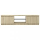 sonoma tölgy színű TV-szekrény LED lámpákkal 140x40x36 cm