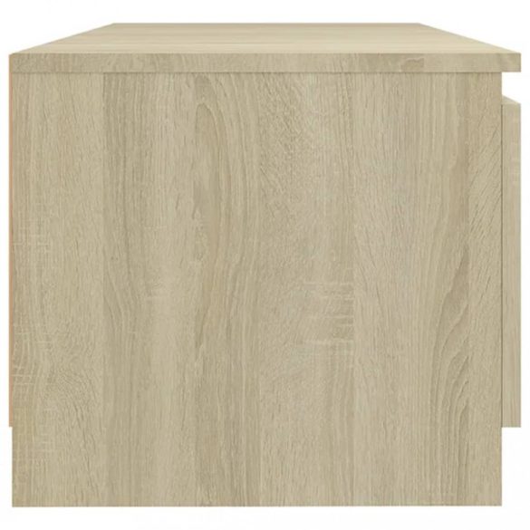 sonoma tölgy színű TV-szekrény LED lámpákkal 140x40x36 cm