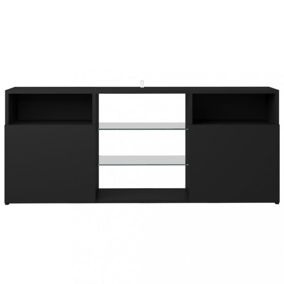 fekete TV-szekrény LED-lámpákkal 120 x 30 x 50 cm