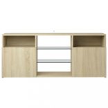 sonoma tölgy színű TV-szekrény LED lámpákkal 120x30x50 cm