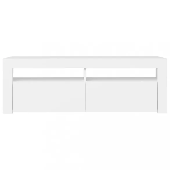 fehér TV-szekrény LED-lámpákkal 120 x 35 x 40 cm