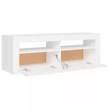 fehér TV-szekrény LED-lámpákkal 120 x 35 x 40 cm