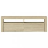 sonoma tölgy színű TV-szekrény LED-lámpákkal 120 x 35 x 40 cm