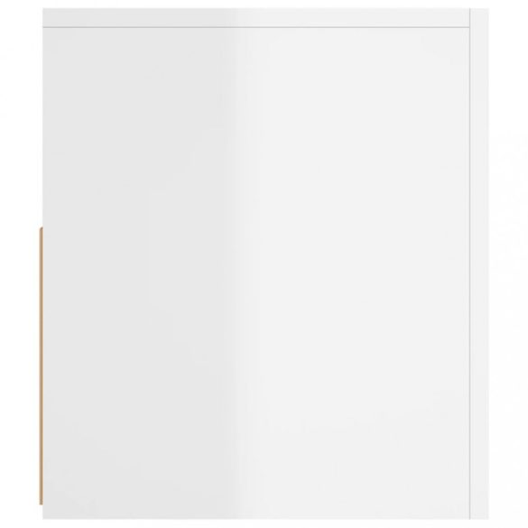 magasfényű fehér TV-szekrény LED lámpákkal 120 x 35 x 40 cm