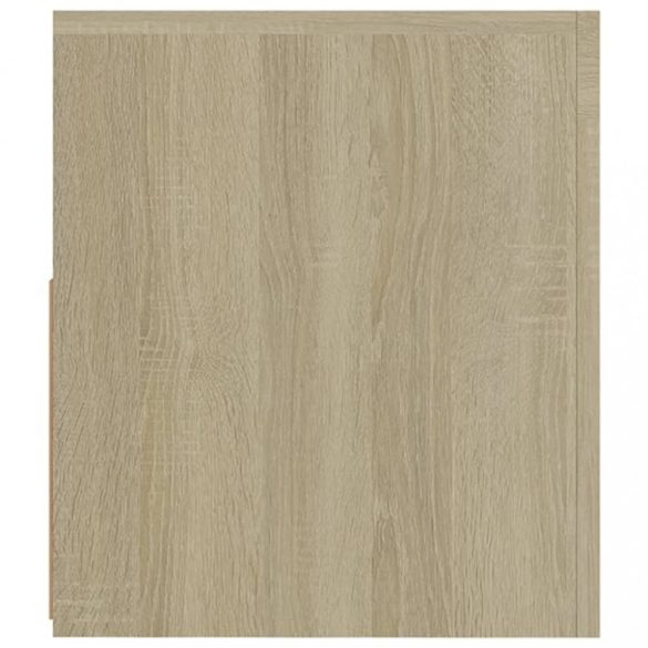 sonoma tölgy színű TV-szekrény LED-világítással 90 x 35 x 40 cm