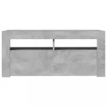 betonszürke TV-szekrény LED-világítással 90 x 35 x 40 cm