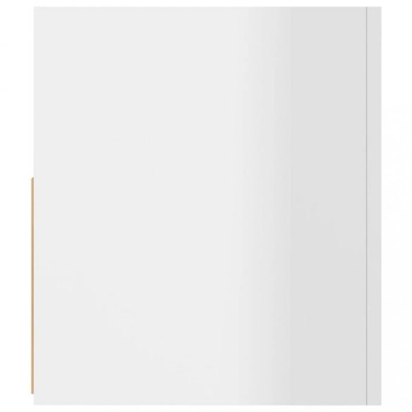 magasfényű fehér TV-szekrény LED lámpákkal 90x35x40 cm