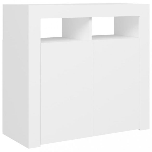 fehér tálalószekrény LED-világítással 80 x 35 x 75 cm