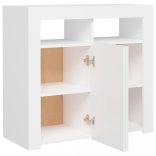 fehér tálalószekrény LED-világítással 80 x 35 x 75 cm