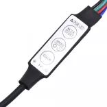 fekete tálalószekrény LED-világítással 115,5x30x75 cm