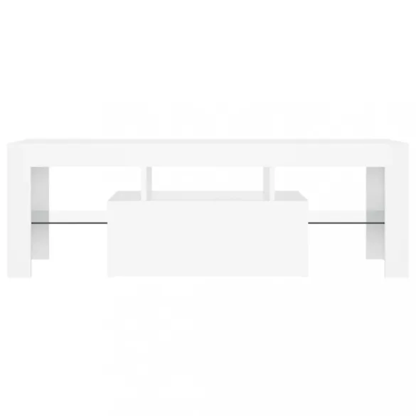 fehér TV-szekrény LED-lámpákkal 120 x 35 x 40 cm
