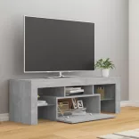 betonszürke TV-szekrény LED-lámpákkal 120 x 35 x 40 cm
