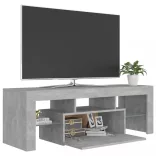 betonszürke TV-szekrény LED-lámpákkal 120 x 35 x 40 cm