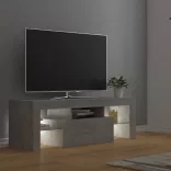 betonszürke TV-szekrény LED-lámpákkal 120 x 35 x 40 cm