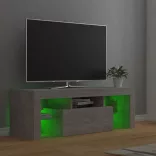 betonszürke TV-szekrény LED-lámpákkal 120 x 35 x 40 cm
