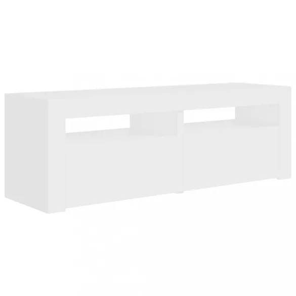 fehér TV-szekrény LED-lámpákkal 120 x 35 x 40 cm