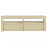 sonoma tölgy színű TV-szekrény LED-lámpákkal 120 x 35 x 40 cm