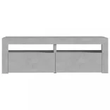 betonszürke TV-szekrény LED-lámpákkal 120 x 35 x 40 cm