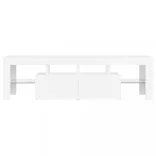 fehér TV-szekrény LED-lámpákkal 140 x 36,5 x 40 cm