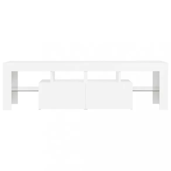fehér TV-szekrény LED-lámpákkal 140 x 36,5 x 40 cm