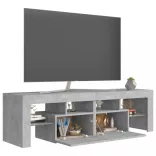 betonszürke TV-szekrény LED-lámpákkal 140 x 36,5 x 40 cm