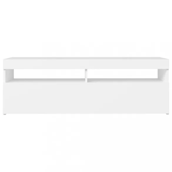 fehér TV-szekrény LED-lámpákkal 120 x 35 x 40 cm