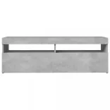 betonszürke TV-szekrény LED-lámpákkal 120 x 35 x 40 cm