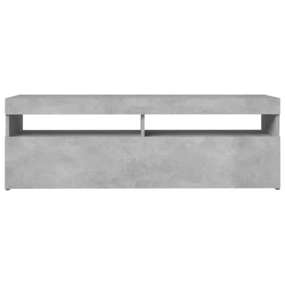 betonszürke TV-szekrény LED-lámpákkal 120 x 35 x 40 cm