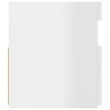 magasfényű fehér TV-szekrény LED-lámpákkal 120 x 35 x 40 cm