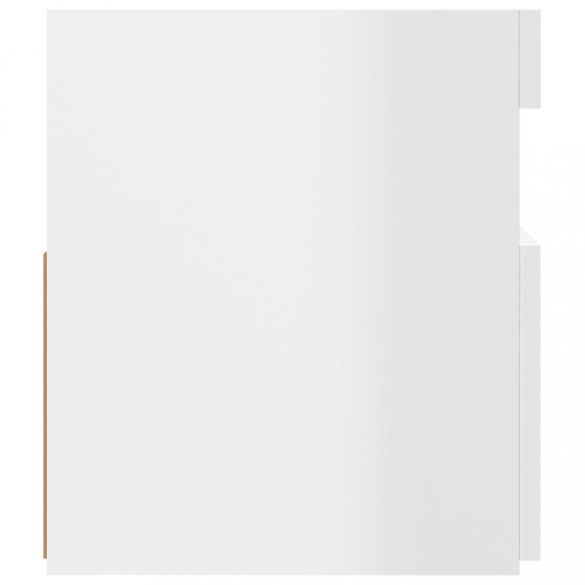 magasfényű fehér TV-szekrény LED-lámpákkal 120 x 35 x 40 cm