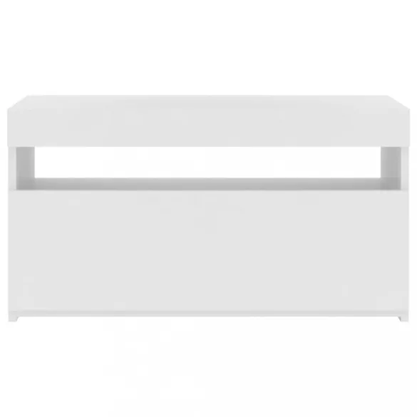 fehér TV-szekrény LED-világítással 75 x 35 x 40 cm