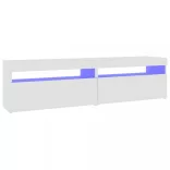 2 db fehér TV-szekrény LED-világítással 75 x 35 x 40 cm