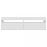 2 db fehér TV-szekrény LED-világítással 75 x 35 x 40 cm