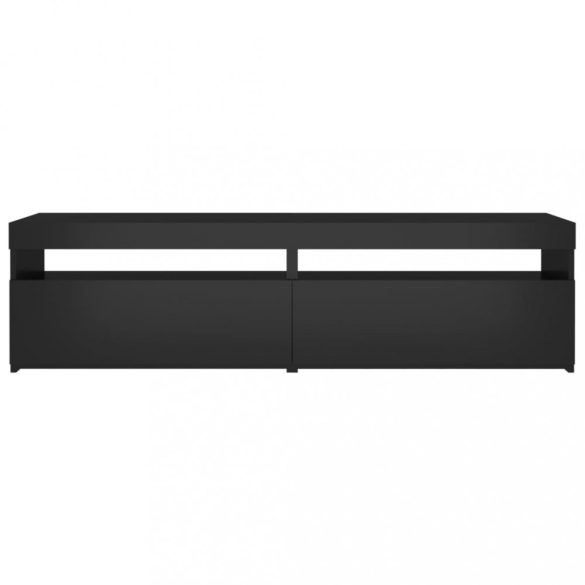 2 db fekete TV-szekrény LED-világítással 75 x 35 x 40 cm