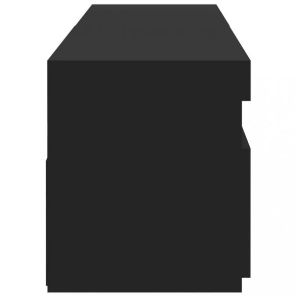 2 db fekete TV-szekrény LED-világítással 75 x 35 x 40 cm