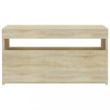 sonoma tölgy színű TV-szekrény LED-világítással 75 x 35 x 40 cm